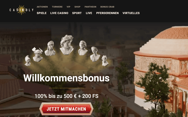 Website des in Deutschland legalen Online-Casinos Casinoly